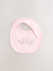 Pink/Grey Baby Bibs 3 Pack - Image 3 of 6