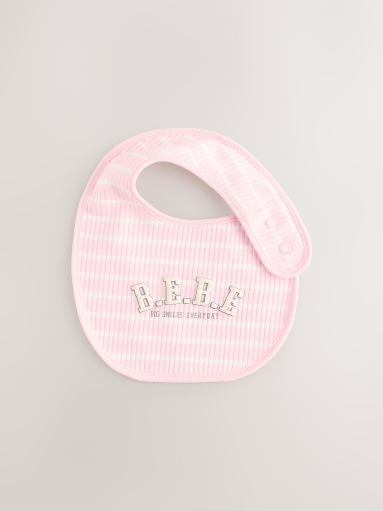 Roze/grijs - Verpakking met 3 babyslabbetjes - Image 3 of 6
