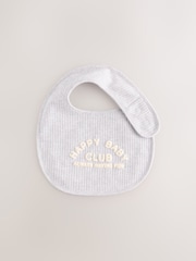 Pink/Grey Baby Bibs 3 Pack - Image 4 of 6