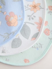 Blue Floral Print Baby Bibs 3 Pack - Image 6 of 6