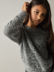 Reiss Silver Theadora 13-14 yrs Tinsel-Yarn Jumper - Image 2 of 4
