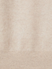 Reiss Neutral Misha 100% Brushed Cashmere Crew Neck Jumper - Image 6 of 6