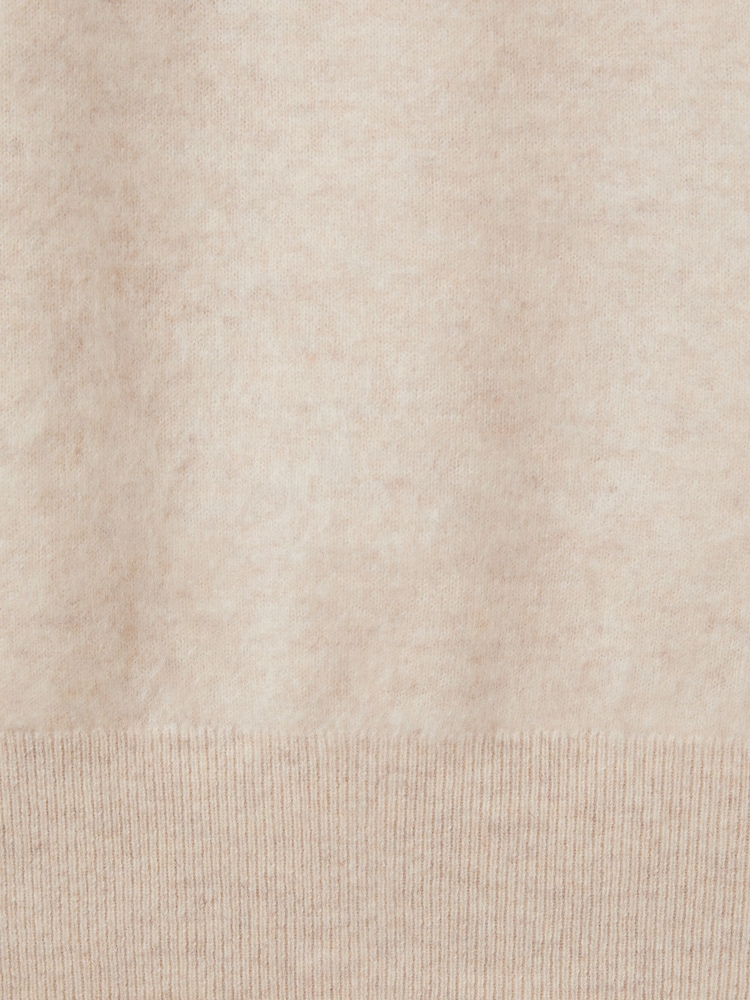 Reiss Neutral Misha 100% Brushed Cashmere Crew Neck Jumper - Image 6 of 6