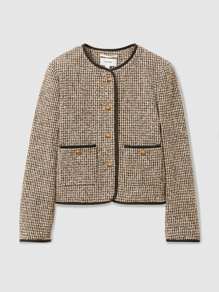 Chaqueta corta de tweed en mezcla de lana Luna de Reiss - Imagen 2 de 6 Chaqueta corta de tweed en mezcla de lana Luna de Reiss - Imagen 2 de 6