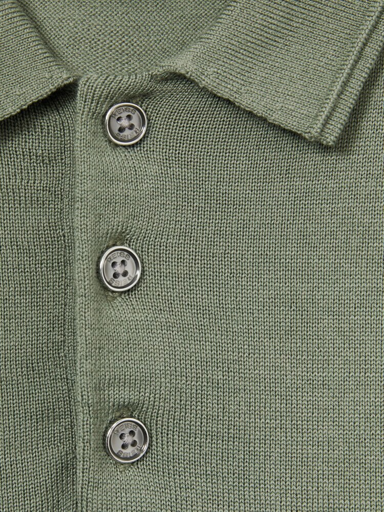 Reiss Herb Green Manor 9-13 yrs Merino Polo Shirt - Image 4 of 4 Reiss Herb Green Manor 9-13 yrs Merino Polo Shirt - Image 4 of 4