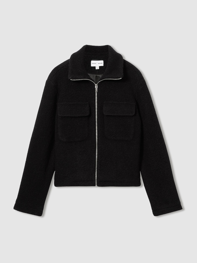 LES 100 CIEL Reiss | Les 100 Ciels Textured Wool Jacket - Bild 2 von 6 LES 100 CIEL Reiss | Les 100 Ciels Textured Wool Jacket - Bild 2 von 6