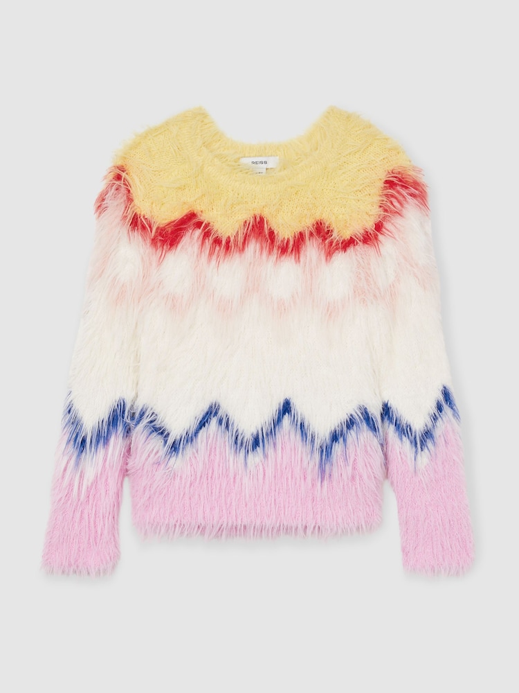 Reiss Multi Fuzz 4-9 yrs Fluffy Jumper - Image 2 of 4 Reiss Multi Fuzz 4-9 yrs Fluffy Jumper - Image 2 of 4