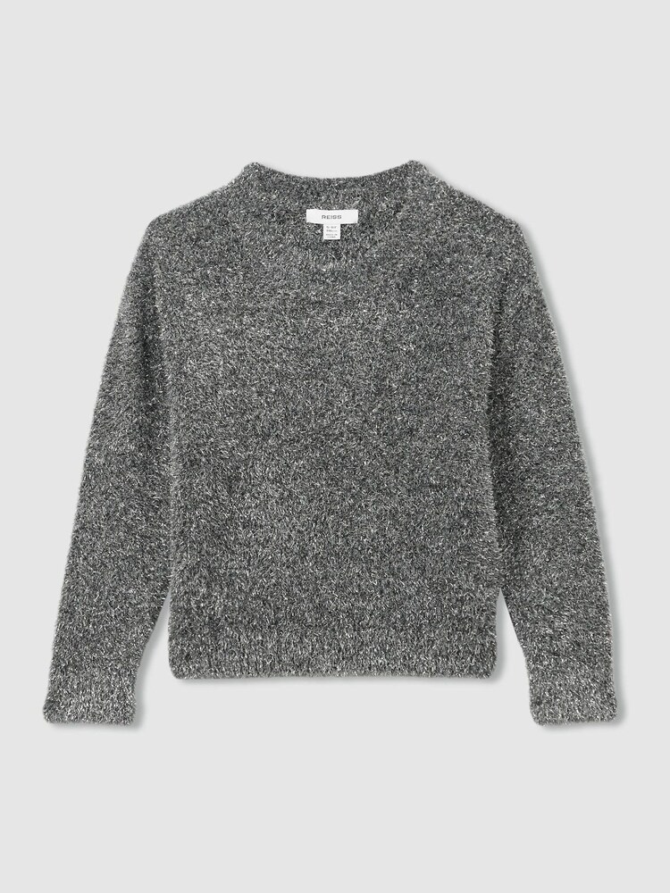 Reiss Silver Theadora 9-13 yrs Tinsel-Yarn Jumper - Image 2 of 4