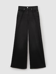 Reiss Black Ameria Palazzo Jeans - Image 2 of 6