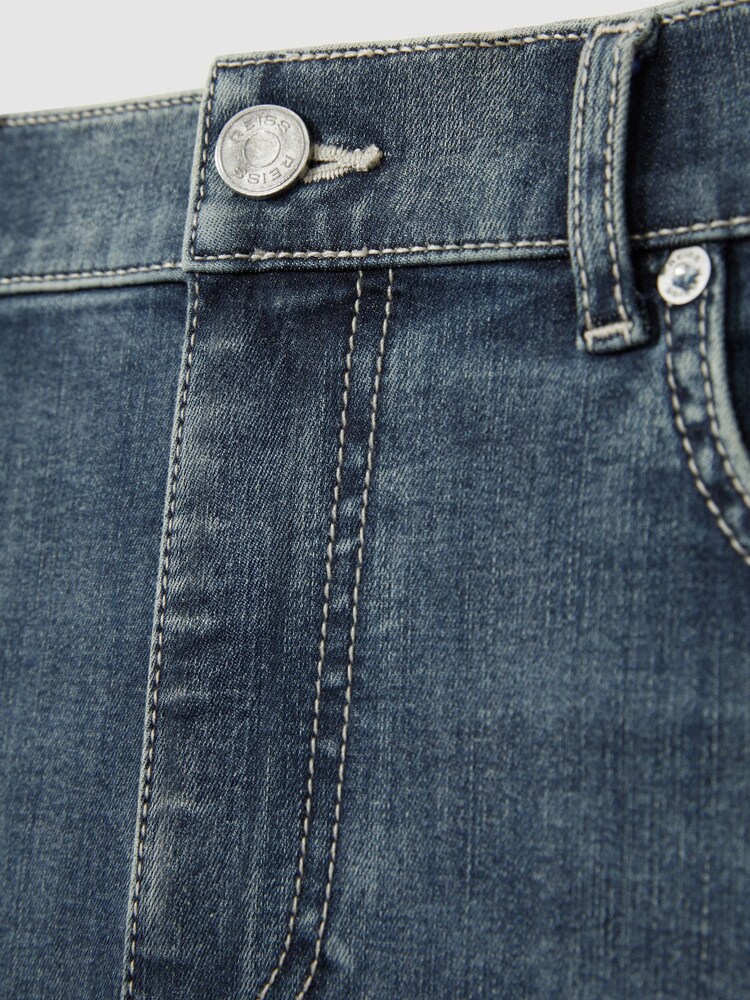 Reiss Washed Indigo Grey Cast Bleaker Skinny-Fit Jeans - Image 7 of 7