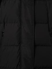 Reiss Black Dalby Petite Longline Hooded Puffer Coat - Image 8 of 9