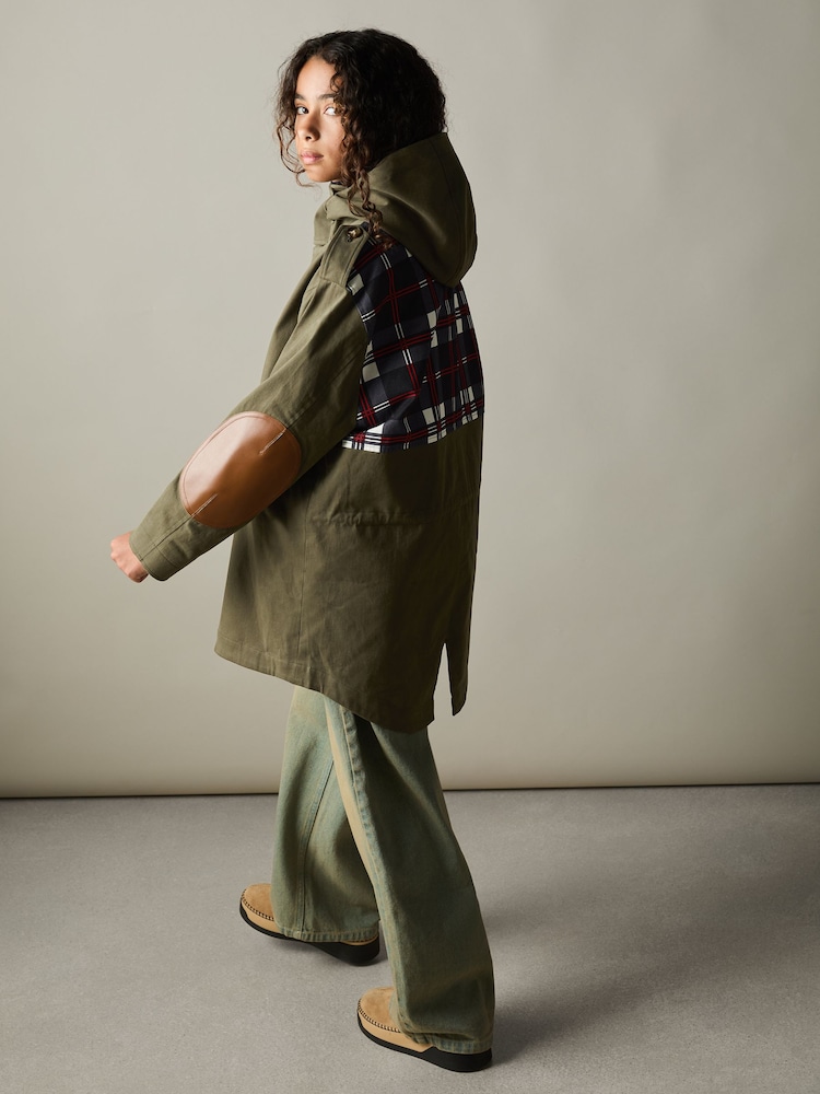Reiss Khaki Karmie 9-13 yrs Cotton-Blend Gabardine Utility Coat - Image 1 of 5