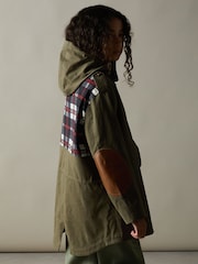 Reiss Khaki Karmie 9-13 yrs Cotton-Blend Gabardine Utility Coat - Image 4 of 5