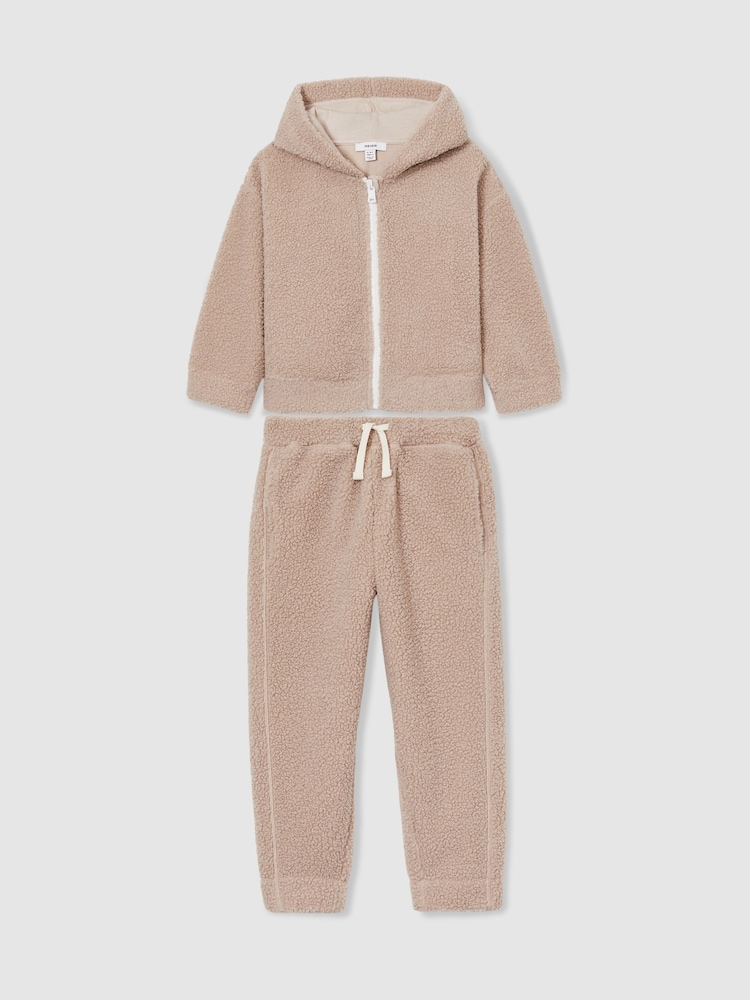 Reiss Mink Zuri 4-9 yrs Fleece Hoodie and Joggers Set - Image 2 of 5