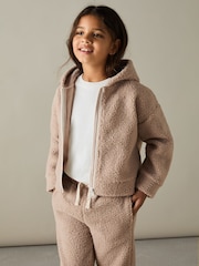 Reiss Mink Zuri 4-9 yrs Fleece Hoodie and Joggers Set - Image 3 of 5