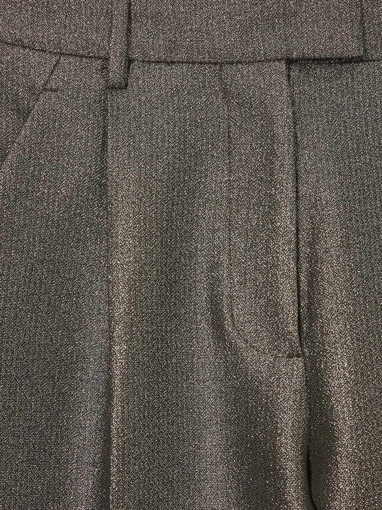Reiss Dark Gold Sienna Sparkle Tapered Trousers - Image 5 of 5