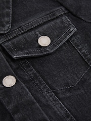 Reiss Grey Natalia 13-14 yrs Button-Front Denim Dress - Image 4 of 4