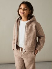 Reiss Mink Zuri 13-14 yrs Fleece Hoodie and Joggers Set - Image 3 of 5