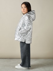 Reiss Silver Jan 9-13 yrs Quilted Coat - Image 3 of 4