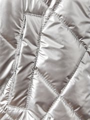 Reiss Silver Jan 9-13 yrs Quilted Coat - Image 4 of 4