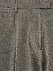 Reiss Dark Gold Sienna Petite Sparkle Tapered Trousers - Image 5 of 6