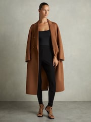 Reiss Black Jules Petite Panelled Jersey Skinny-Fit Trousers - Image 3 of 8