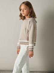 Sudadera corta de punto con capucha Lexi de Reiss - Imagen 3 de 4
