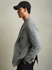 Reiss Charcoal/Black Oxy Logan Wool-Blend Brushed Felt Cap - Image 2 of 4