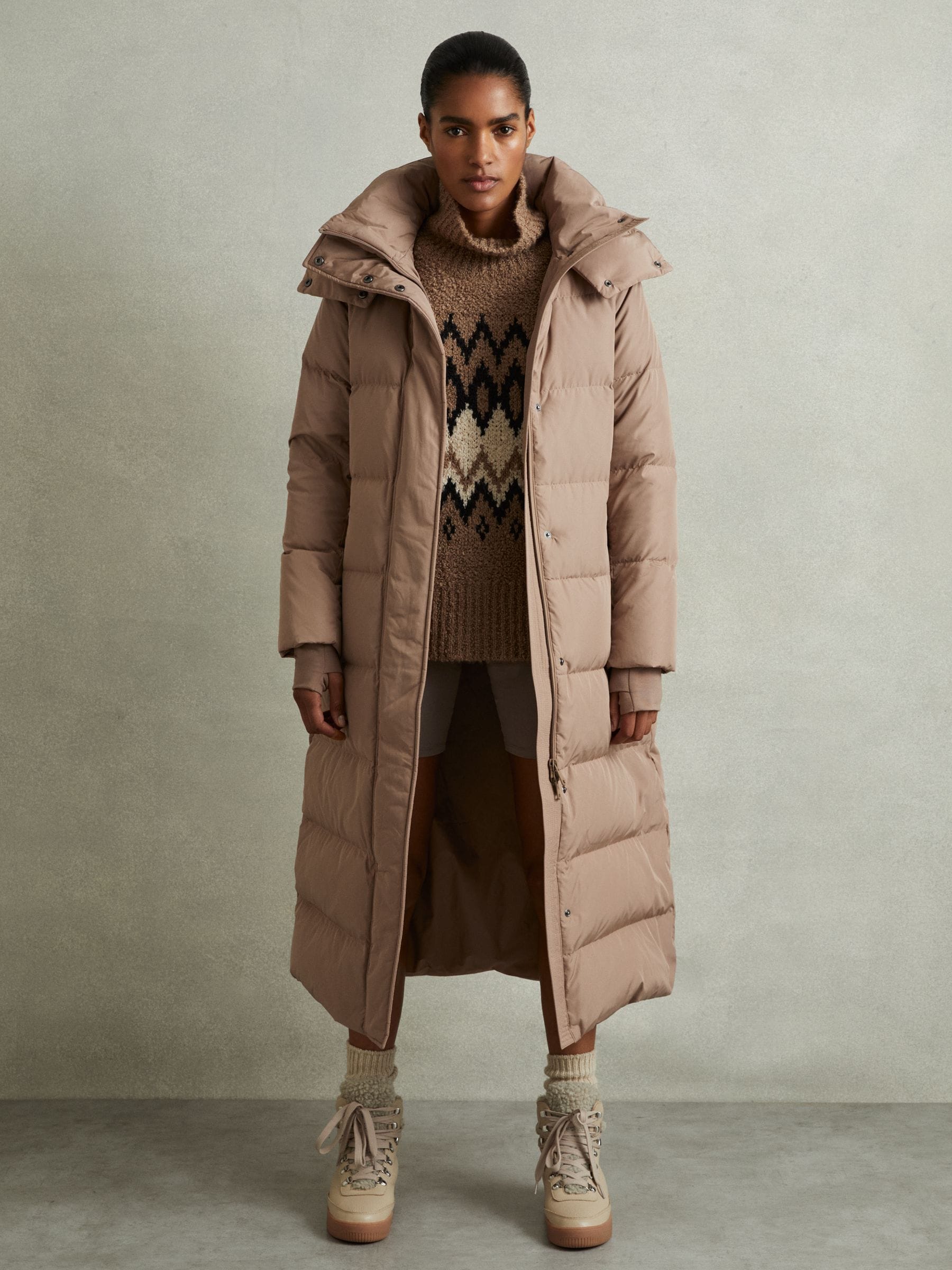 Petite longline padded coat cheap