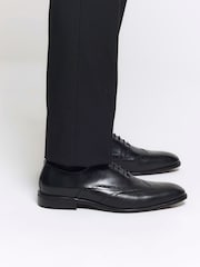 River Island Black Lace up Brogue Derby Shoes - Image 1 of 5