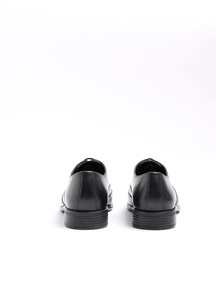 River Island Black Lace up Brogue Derby Shoes - Image 5 of 5