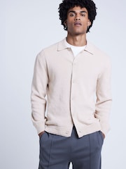 River Island ozek kroj Bucle Knitted 100% Cotton pletena jopa - Slika 1 iz 4