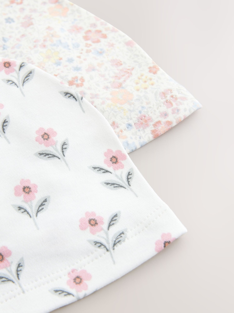 Weiß, Blümchenmuster - Baby-Turbanmützen aus 100 % Baumwolle im 2er-Pack (0 Monate bis 2 Jahre) - Bild 5 von 5 Weiß, Blümchenmuster - Baby-Turbanmützen aus 100 % Baumwolle im 2er-Pack (0 Monate bis 2 Jahre) - Bild 5 von 5