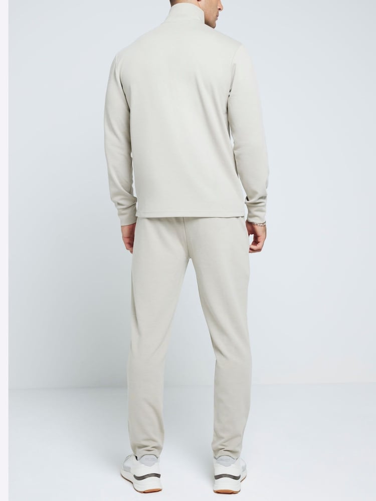 River Island Natural Slim Smart Open Hem 100% Cotton Joggers - Image 2 of 4 River Island Natural Slim Smart Open Hem 100% Cotton Joggers - Image 2 of 4
