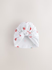 fraise Rouge - Ensemble 4 pièces pour bébé turban et dribble (0mois-2ans) - Image 3 of 8