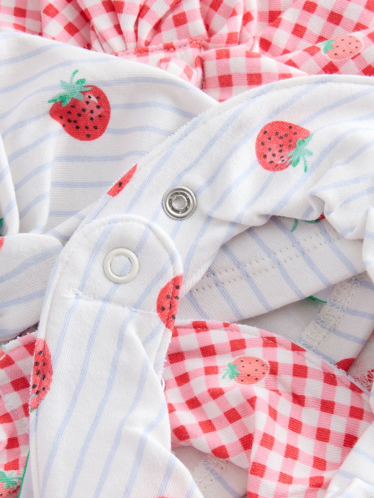 fraise Rouge - Ensemble 4 pièces pour bébé turban et dribble (0mois-2ans) - Image 6 of 8