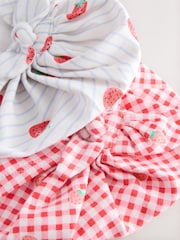 fraise Rouge - Ensemble 4 pièces pour bébé turban et dribble (0mois-2ans) - Image 7 of 8
