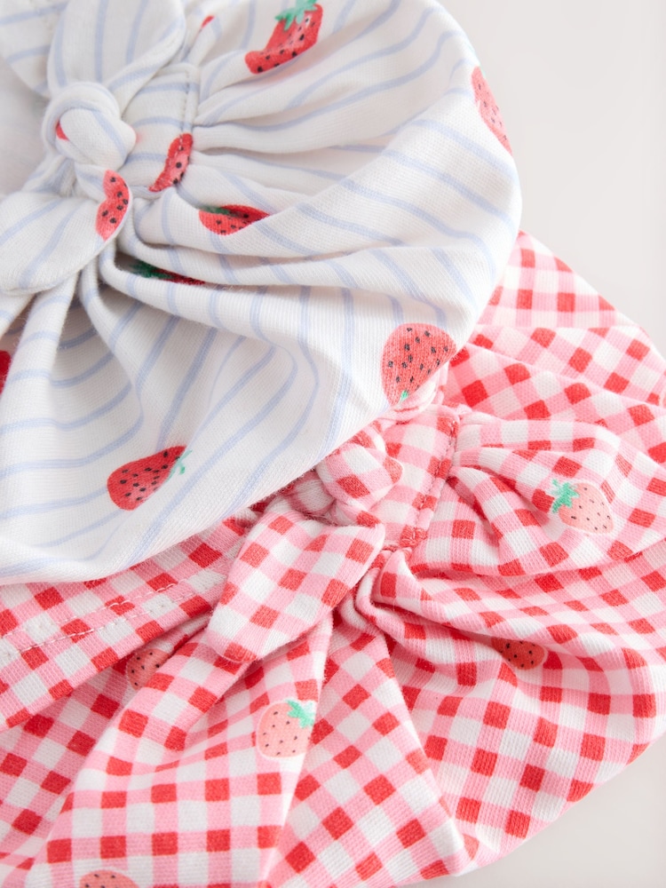 fraise Rouge - Ensemble 4 pièces pour bébé turban et dribble (0mois-2ans) - Image 7 of 8