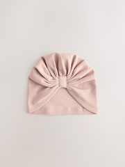 Neutral Baby Bow Turban 100% Cotton Hats 2 Pack (0mths-2yrs) - Image 2 of 5