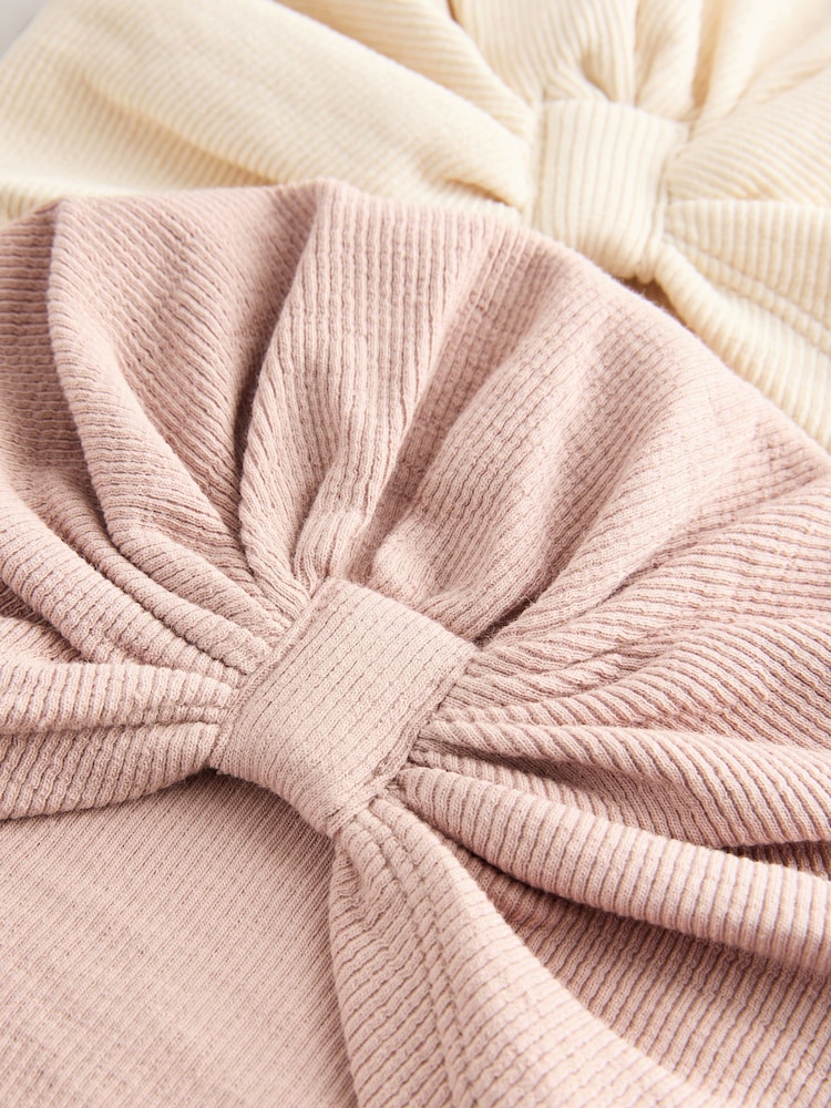 Neutrale Farbe - Baby-Turbanmützen aus 100 % Baumwolle im 2er-Pack (0 Monate bis 2 Jahre) - Bild 5 von 5 Neutrale Farbe - Baby-Turbanmützen aus 100 % Baumwolle im 2er-Pack (0 Monate bis 2 Jahre) - Bild 5 von 5
