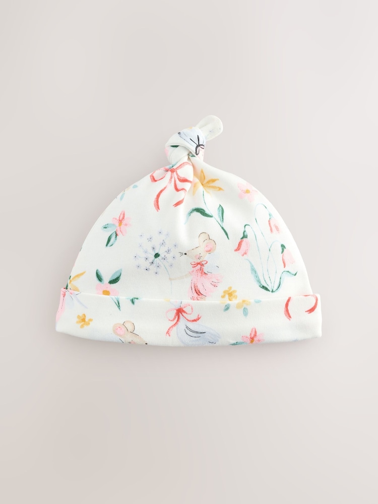 Rose souris - Bébé Cravate 100% Coton Top Chapeaux 3 Paquet (0-18mths) - Image 3 of 8