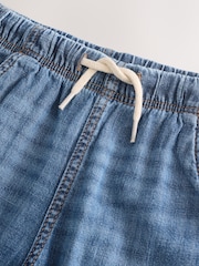 Denim Dark Wash Linen Pull-On Trousers - Image 2 of 3