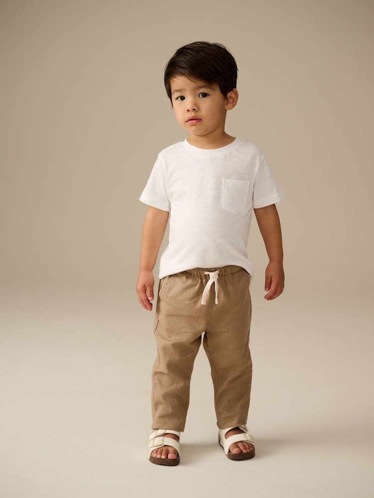 Marron fauve - Blend Pantalon en lin37((b) - Image 3 of 8
