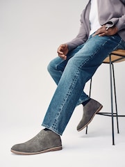 Light Grey Suede Desert Boots - Image 1 of 6