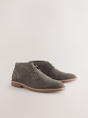 Light Grey Suede Desert Boots - Image 3 of 6