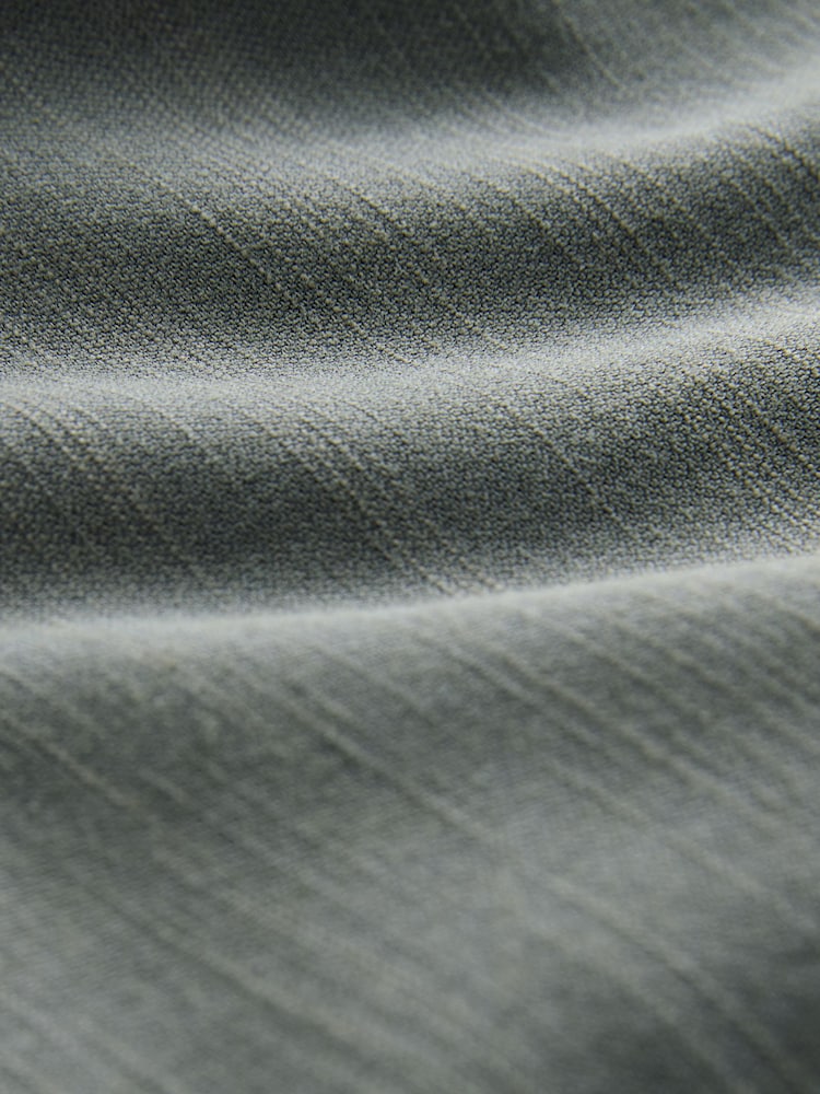 Khaki Green Cotton Tencel Blend Short Sleeve Shirt - Image 3 of 3