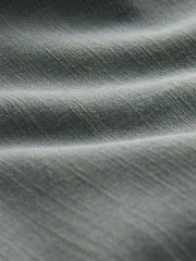 Khaki Green Cotton Tencel Blend Short Sleeve Shirt - Image 8 of 8