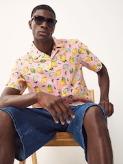 Pink Lemon Fruit Printed Short Sleeve Shirt - Image 4 of 8