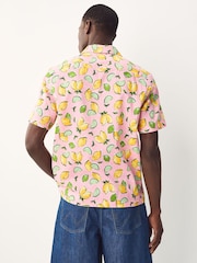 Pink Lemon Fruit Printed Short Sleeve Shirt - Image 5 of 8