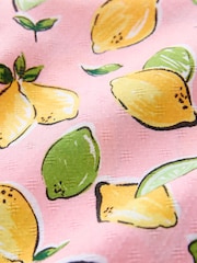 Pink Lemon Fruit Printed Short Sleeve Shirt - Image 7 of 8